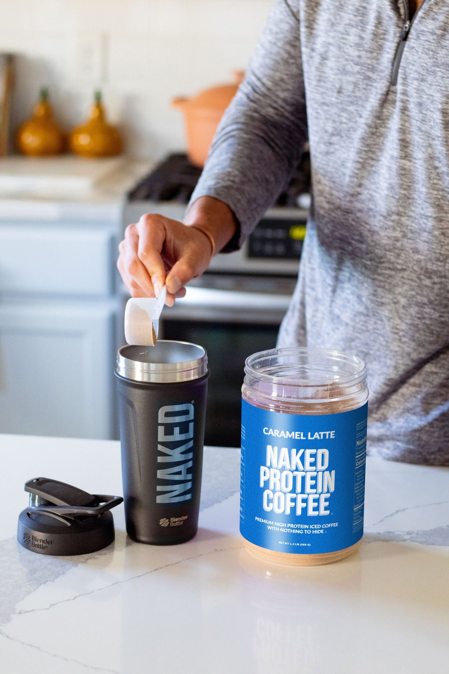 Caramel Latte Protein Iced Coffee - Caramel Latte with Coffee Flavor in an Easy - Mix Formula