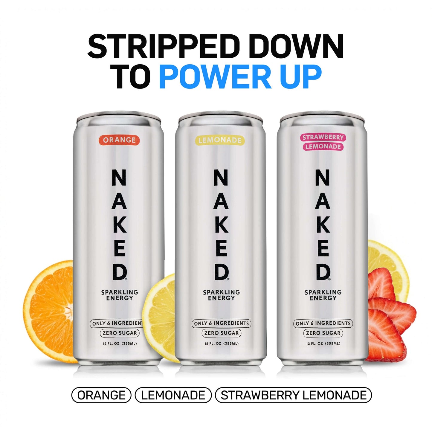 Lemonade Naked Sparkling Energy - Lemonade with Protein in an Easy - to - Mix Format