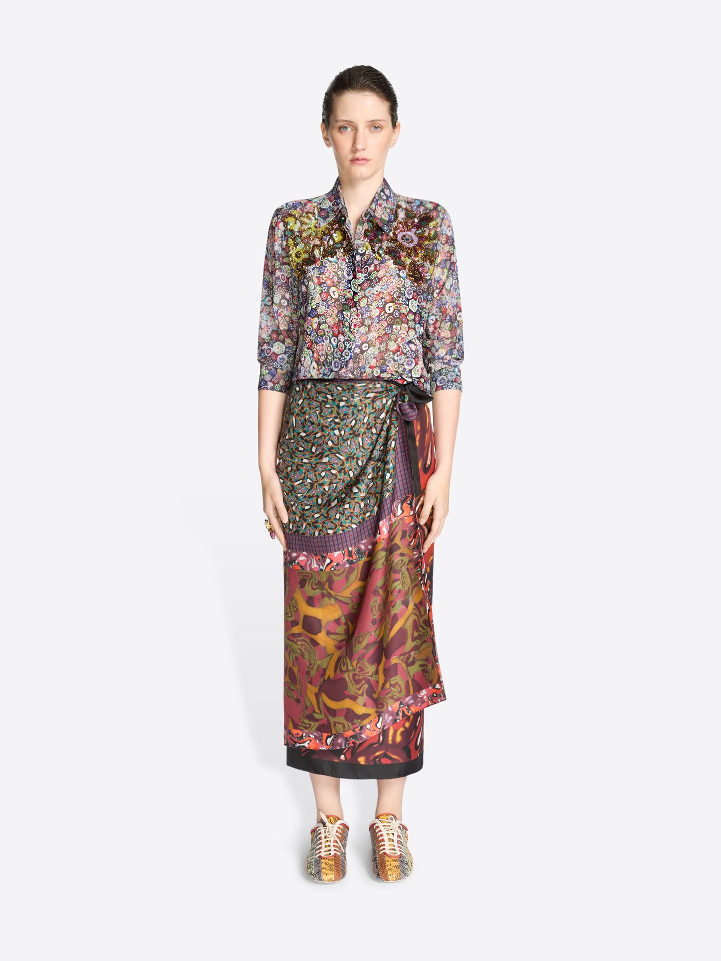 Long Wrap Scarf-Skirt