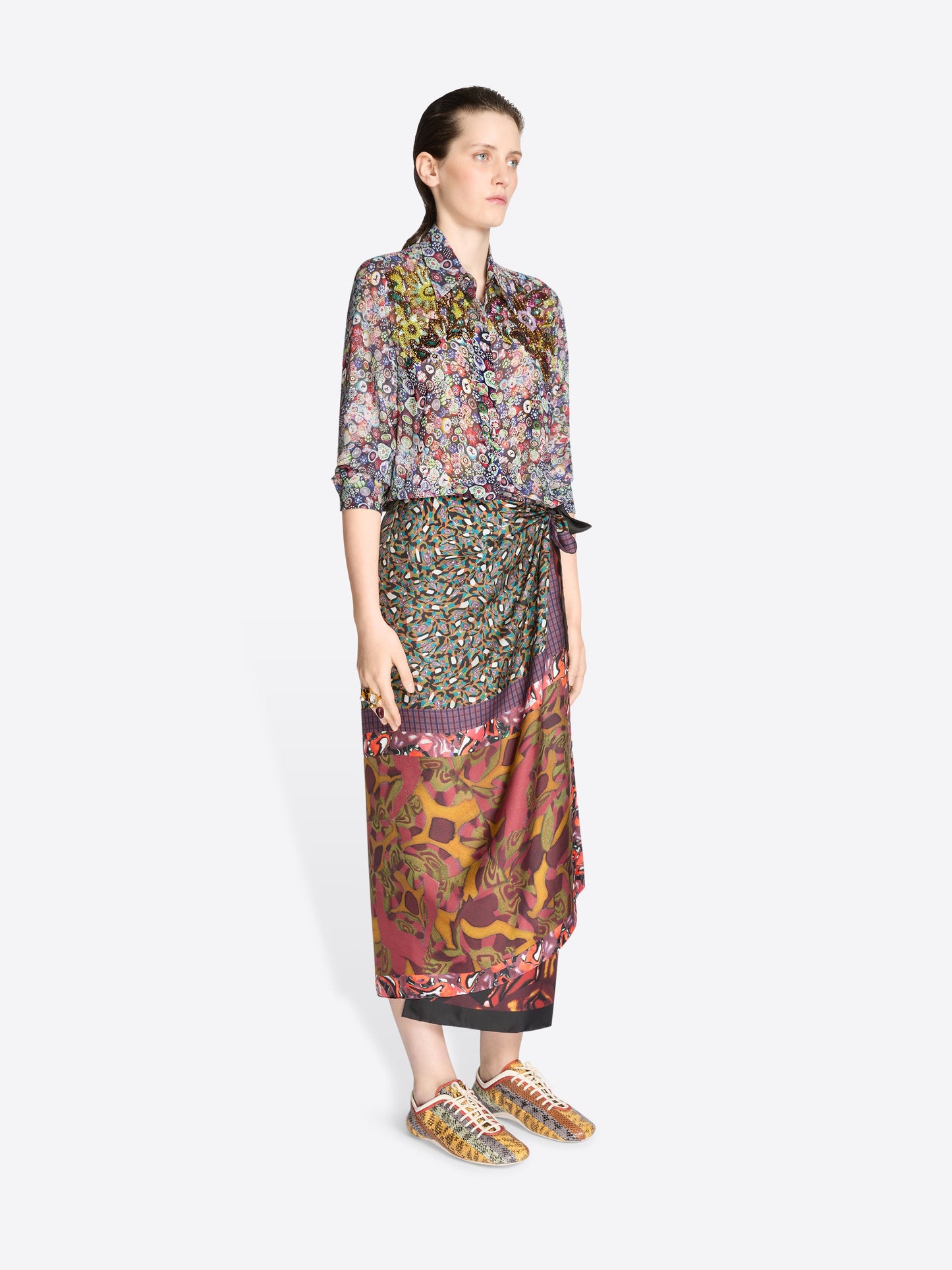 Long Wrap Scarf-Skirt