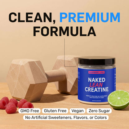 Raspberry Lime Creatine HCl Powder - Raspberry Lime with a Convenient Training - Day Formula
