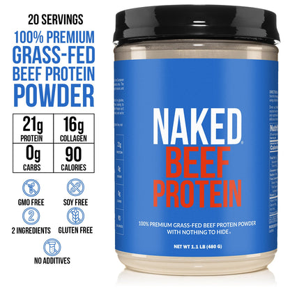 Beef Protein Powder - Unflavored with a Simple, Easy - Mix Protein Formula