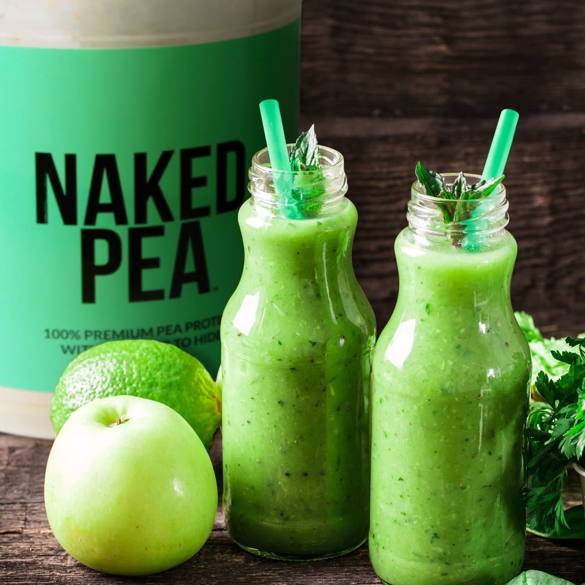 Vanilla Pea Protein Powder - Vanilla - Compact Size with a Simple, Easy - Mix Protein Formula