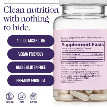 Daily Biotin Supplement - Biotin with a Convenient Daily - Use Format