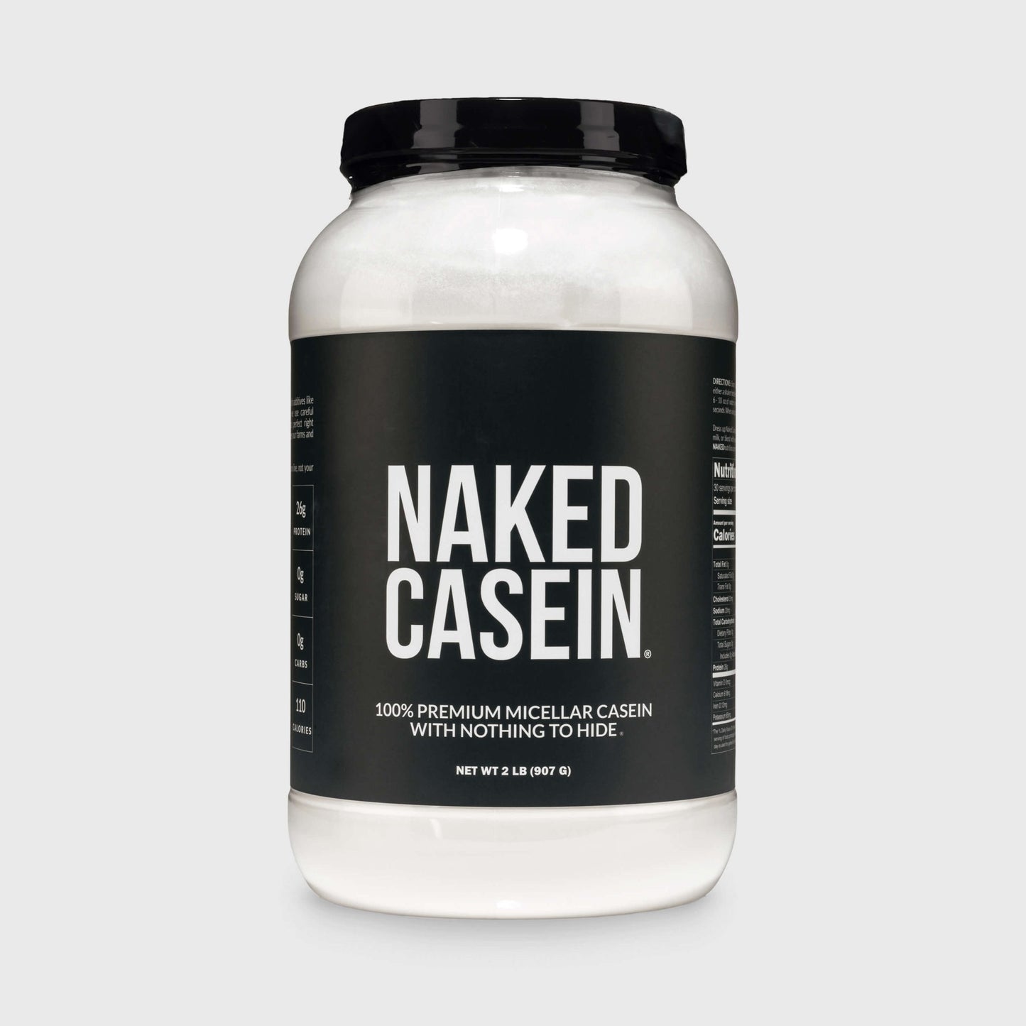 Micellar Casein Protein Powder - Unflavored - Standard Size with a Simple, Easy - Mix Protein Formula