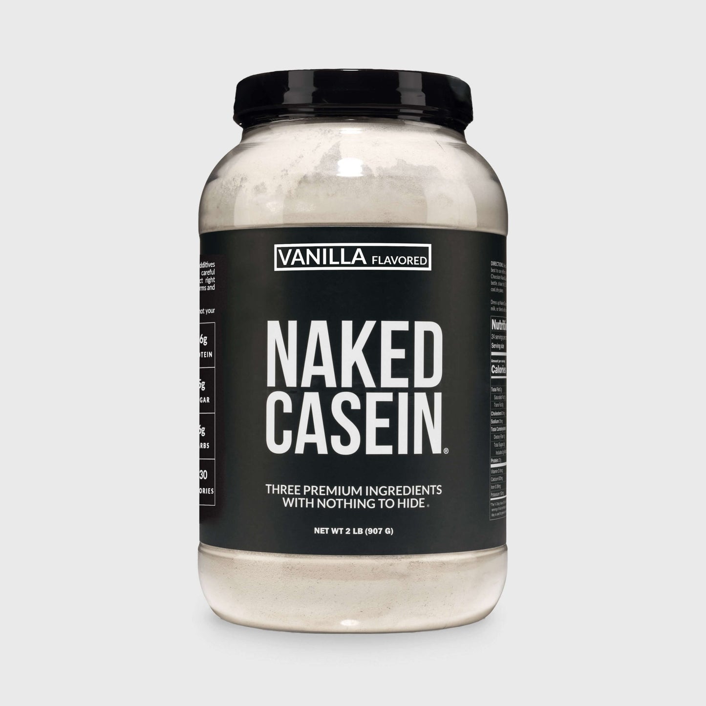 Vanilla Casein Protein Powder - Vanilla - Standard Size with a Simple, Easy - Mix Protein Formula