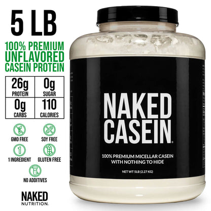 Micellar Casein Protein Powder - Unflavored - Value Size with a Simple, Easy - Mix Protein Formula