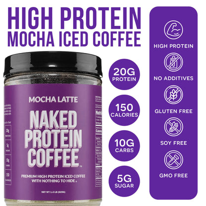 Mocha Latte Protein Iced Coffee - Mocha Latte with Coffee Flavor in an Easy - Mix Formula