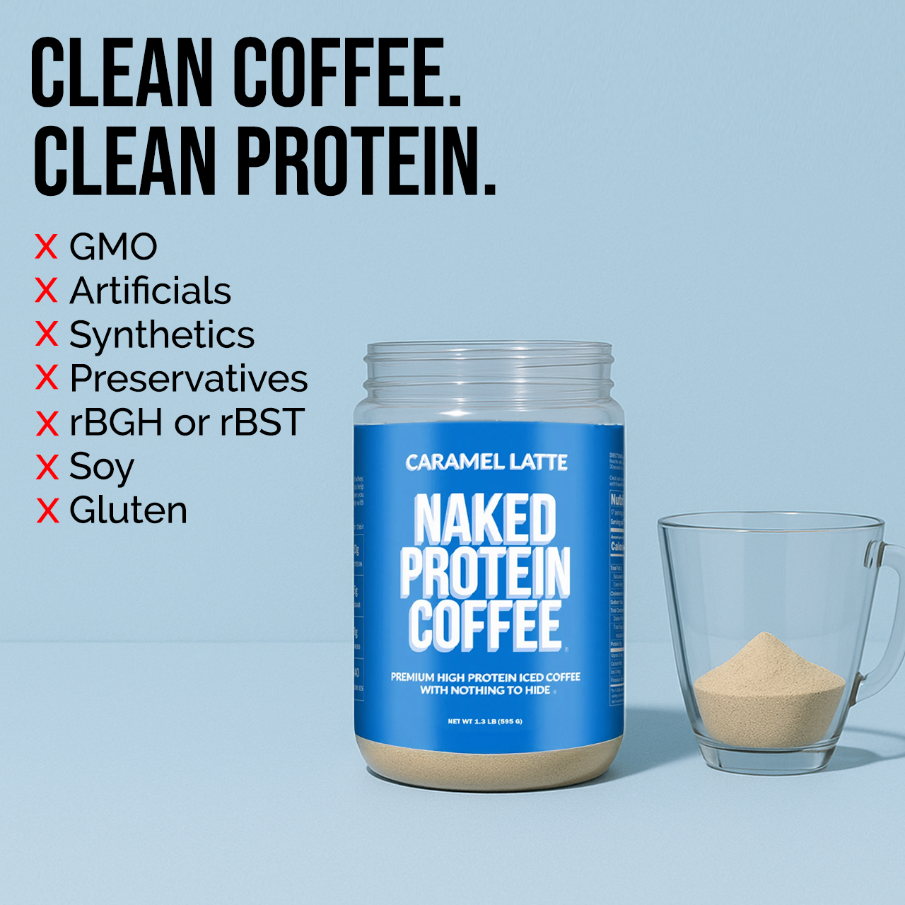 Caramel Latte Protein Iced Coffee - Caramel Latte with Coffee Flavor in an Easy - Mix Formula