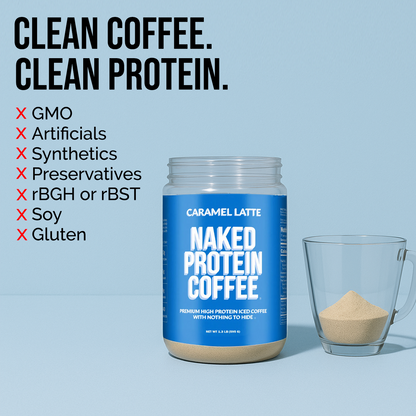 Caramel Latte Protein Iced Coffee - Caramel Latte with Coffee Flavor in an Easy - Mix Formula