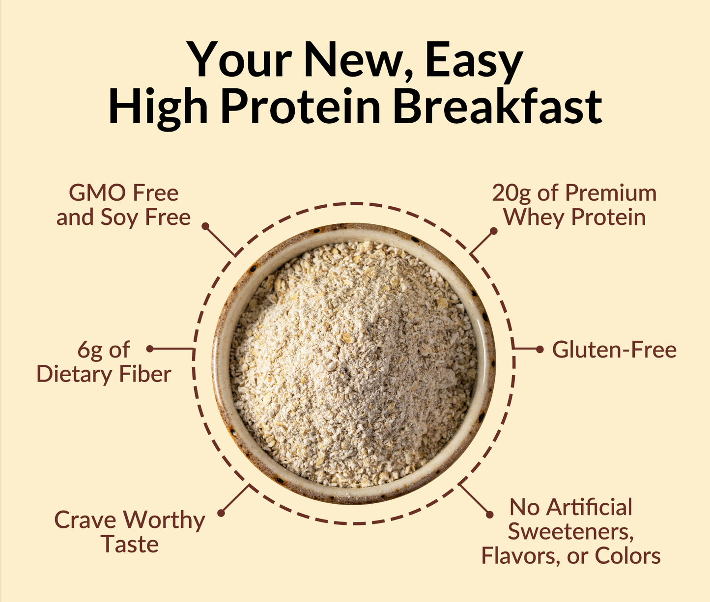 Cinnamon Roll Protein Oats - Cinnamon Roll for Convenient High - Protein Mornings