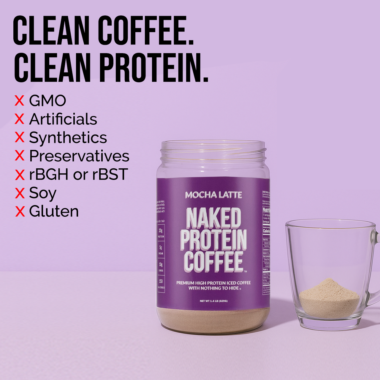Mocha Latte Protein Iced Coffee - Mocha Latte with Coffee Flavor in an Easy - Mix Formula