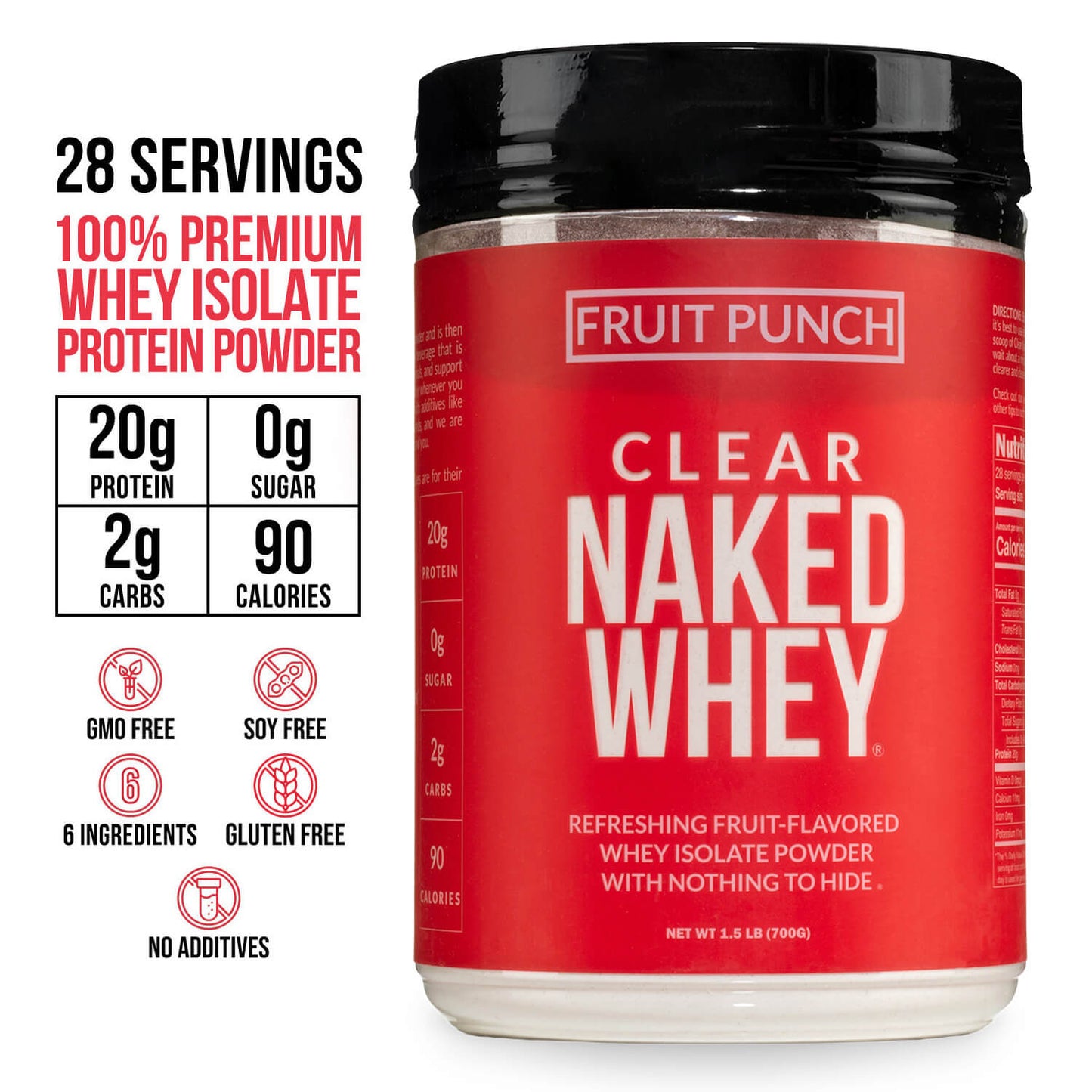 Fruit Punch Whey Protein Isolate - Fruit Punch with a Convenient, Easy - Use Formula