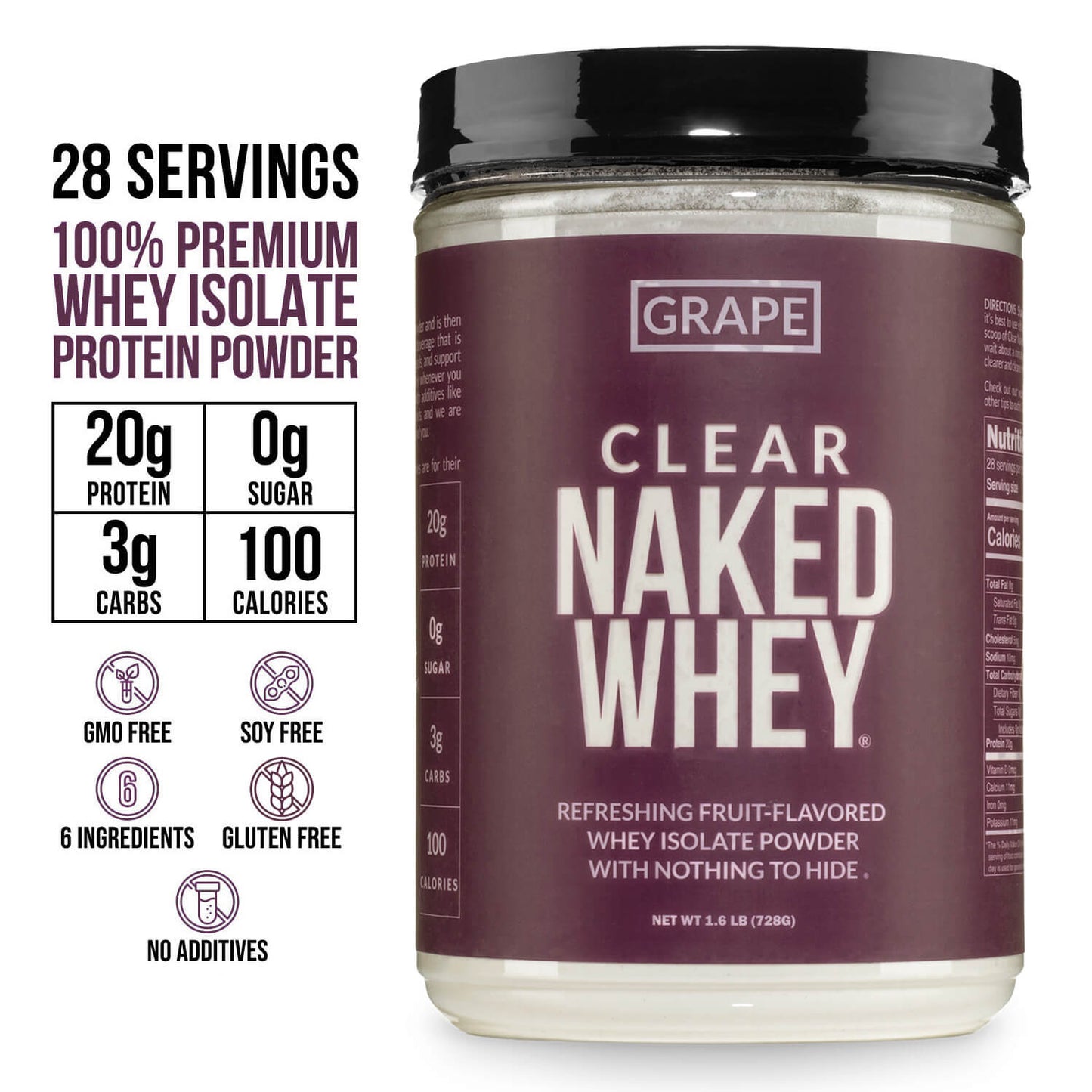 Grape Whey Protein Isolate - Grape with a Convenient, Easy - Use Formula