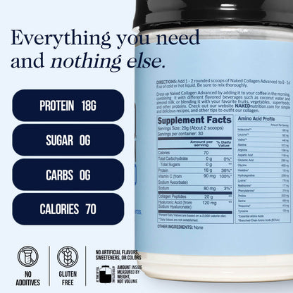 Collagen Peptides with Hyaluronic Acid - Advanced Collagen Peptides with a Simple, Versatile Collagen Formula