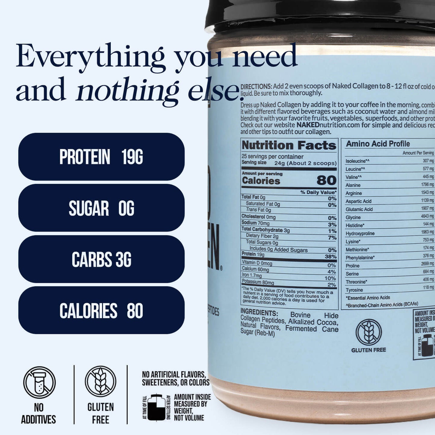 Chocolate Collagen Peptides Powder - Chocolate Collagen Peptides with a Simple, Versatile Collagen Formula
