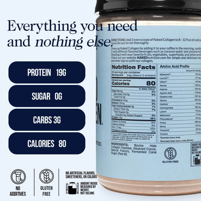 Chocolate Collagen Peptides Powder - Chocolate Collagen Peptides with a Simple, Versatile Collagen Formula