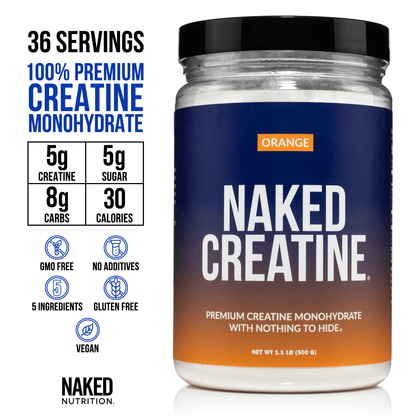 Orange Creatine Monohydrate Powder - Orange with a Convenient Training - Day Formula