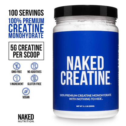 Creatine Monohydrate Powder - Unflavored - Standard Size with a Convenient Training - Day Formula