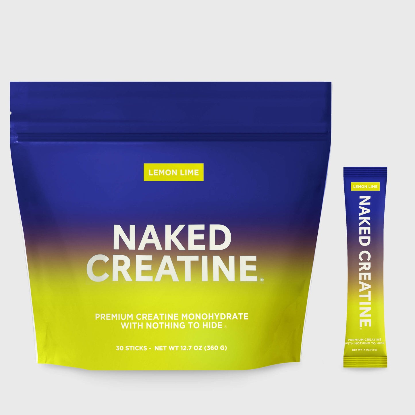 Lemon Lime Creatine Travel Packs - Lemon Lime Sticks with a Convenient Training - Day Formula