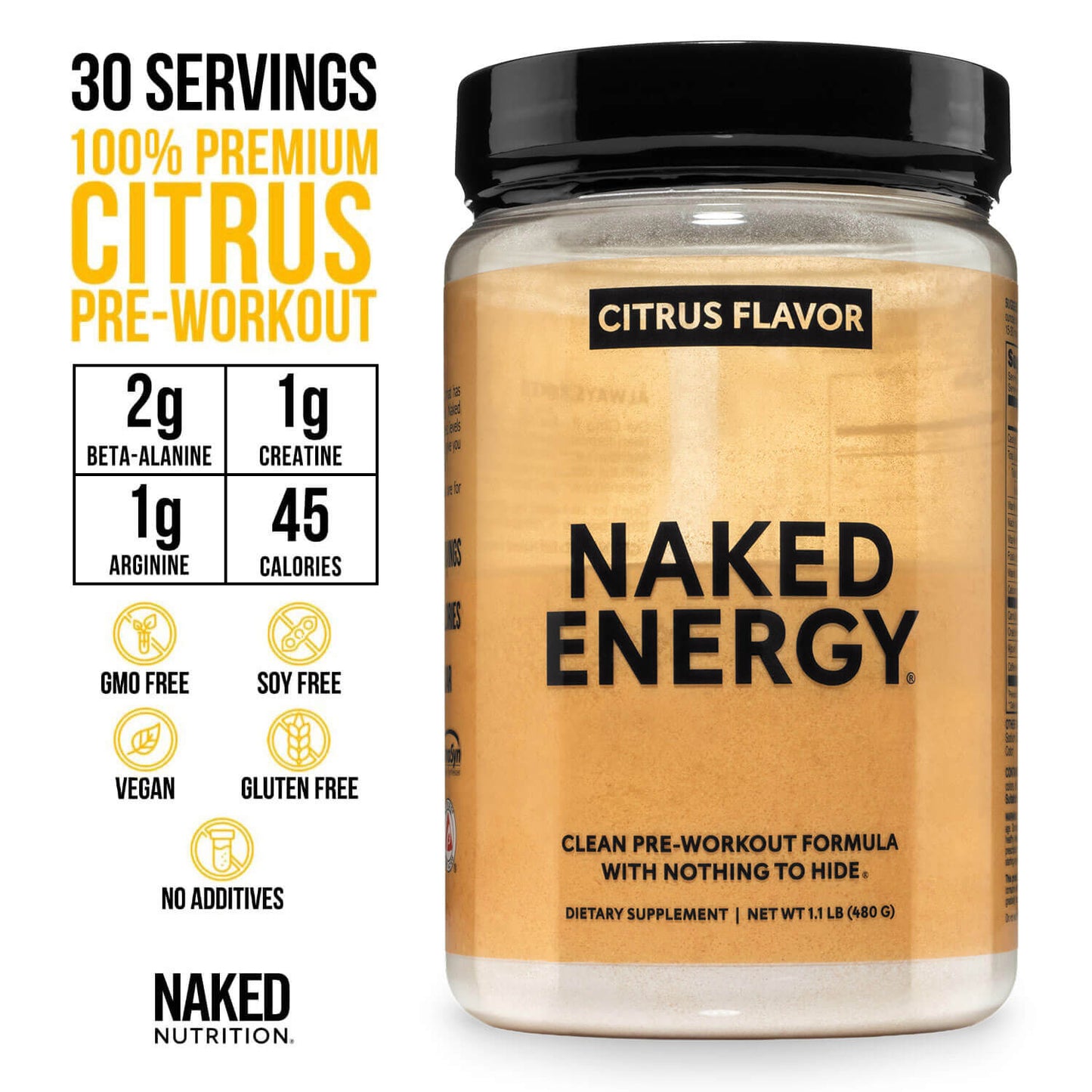 Citrus Pre Workout Supplement - Citrus with a Convenient Training - Day Formula
