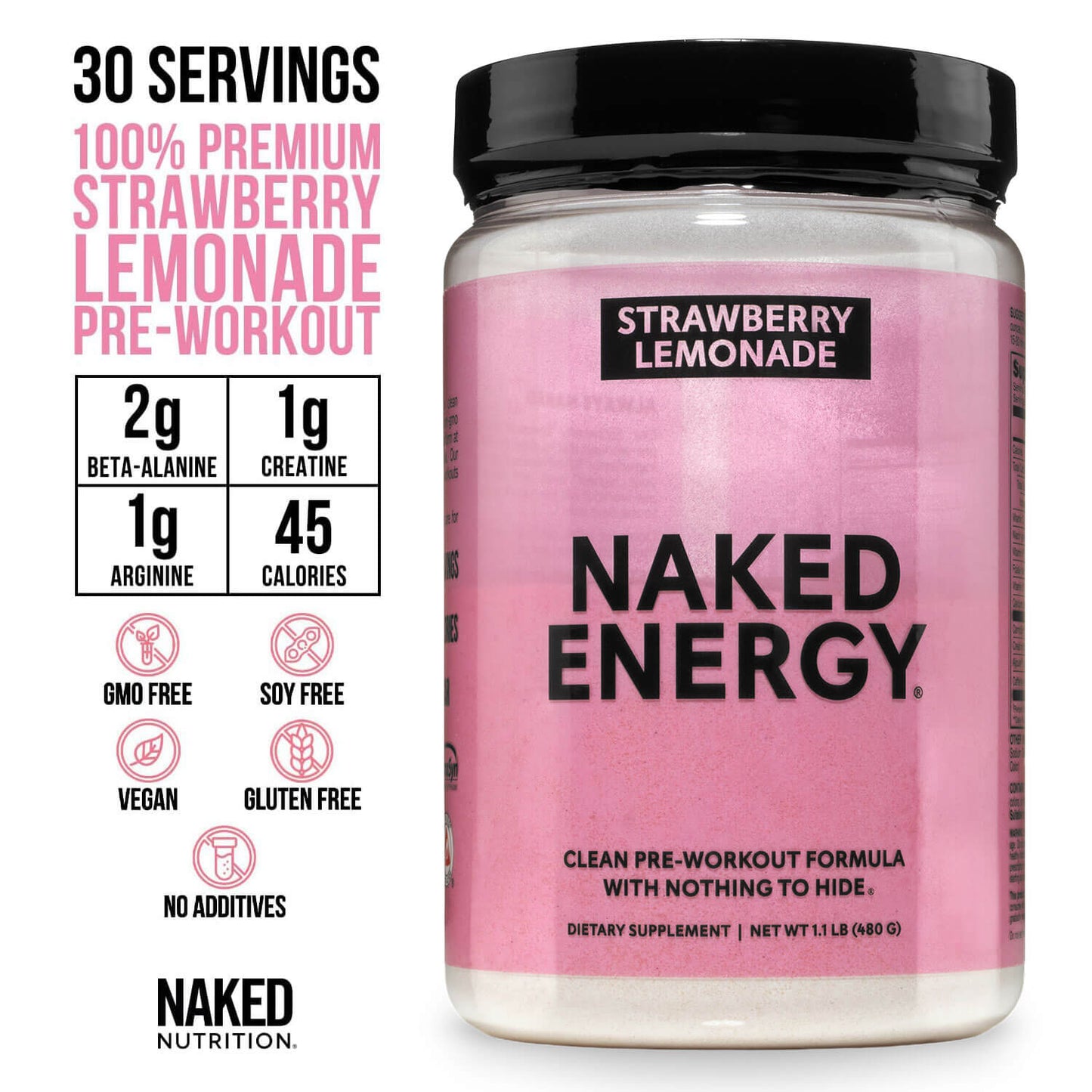 Strawberry Lemonade Pre Workout Supplement - Strawberry Lemonade with a Convenient Training - Day Formula