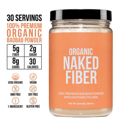 Organic Fiber Supplement with a Convenient, Easy - Use Formula