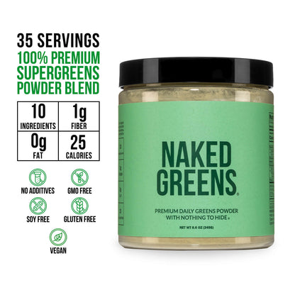 Organic Greens, Prebiotic and Probiotic Powder with a Convenient, Easy - Use Formula