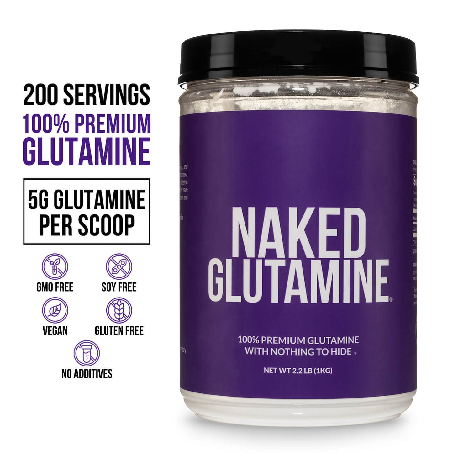 Glutamine Powder - 2.2LB with a Convenient Training - Day Formula