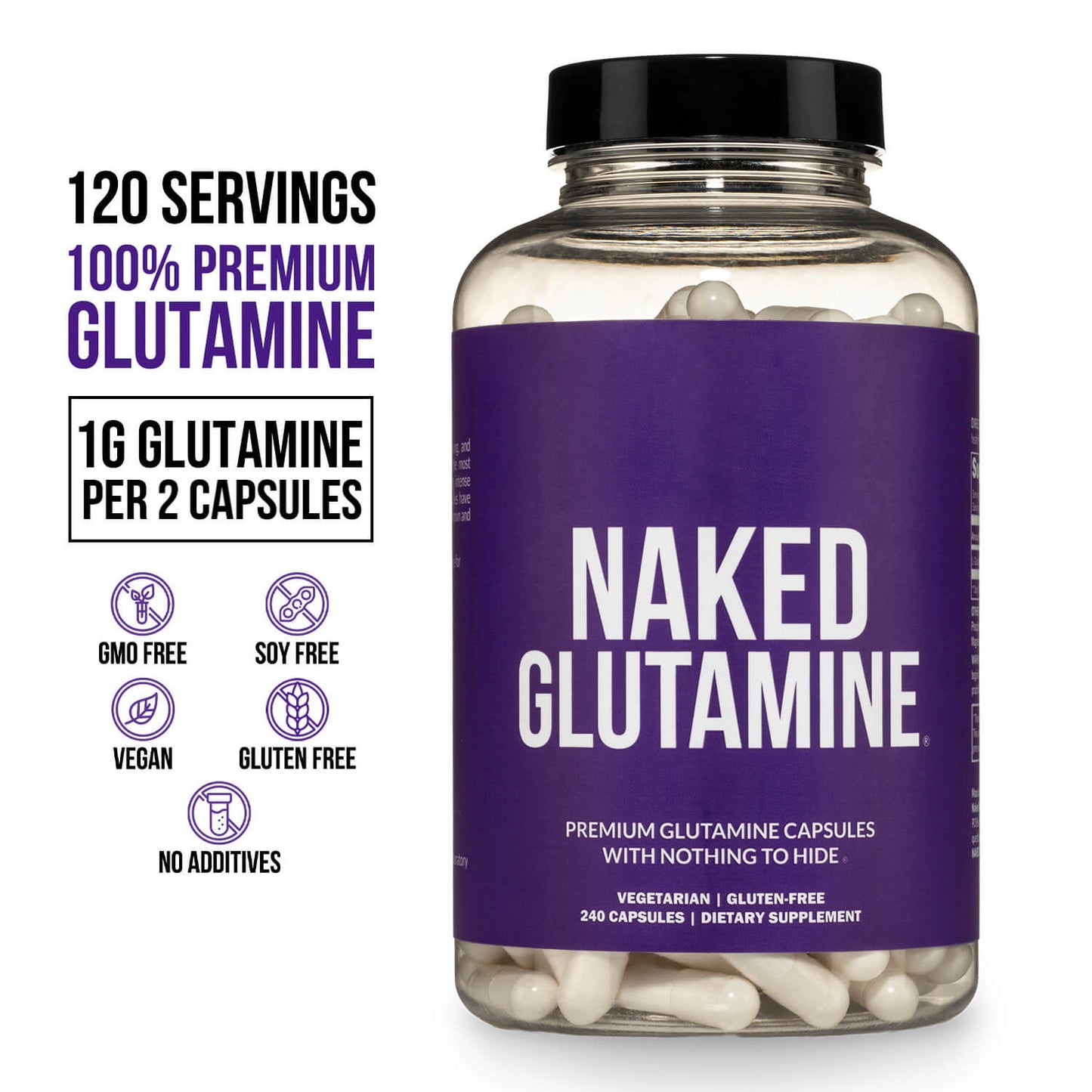 Glutamine Capsules - Capsules with a Convenient Training - Day Formula