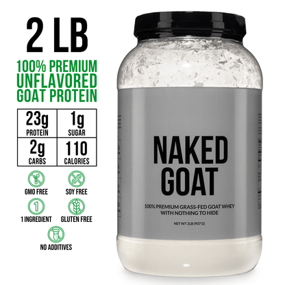 Goat Whey Protein Powder - Unflavored with a Simple, Easy - Mix Protein Formula