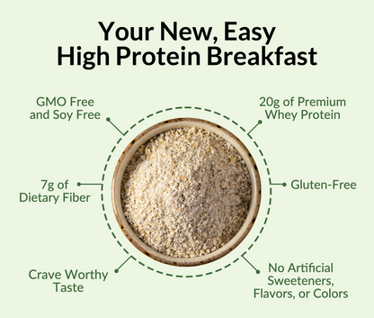 Green Apple Cinnamon Protein Oats - Green Apple Cinnamon for Convenient High - Protein Mornings