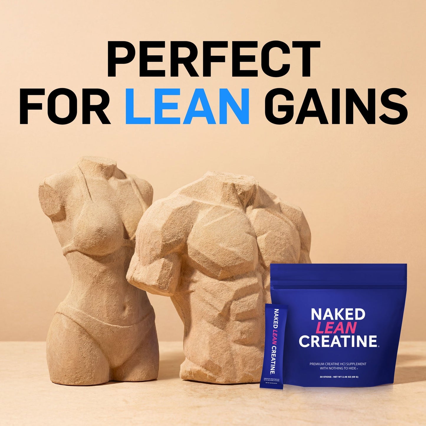 Creatine HCl Travel Packets - Stick Packs with a Convenient Training - Day Formula