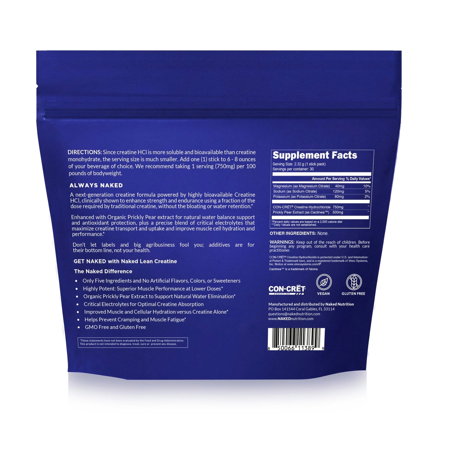 Creatine HCl Travel Packets - Stick Packs with a Convenient Training - Day Formula
