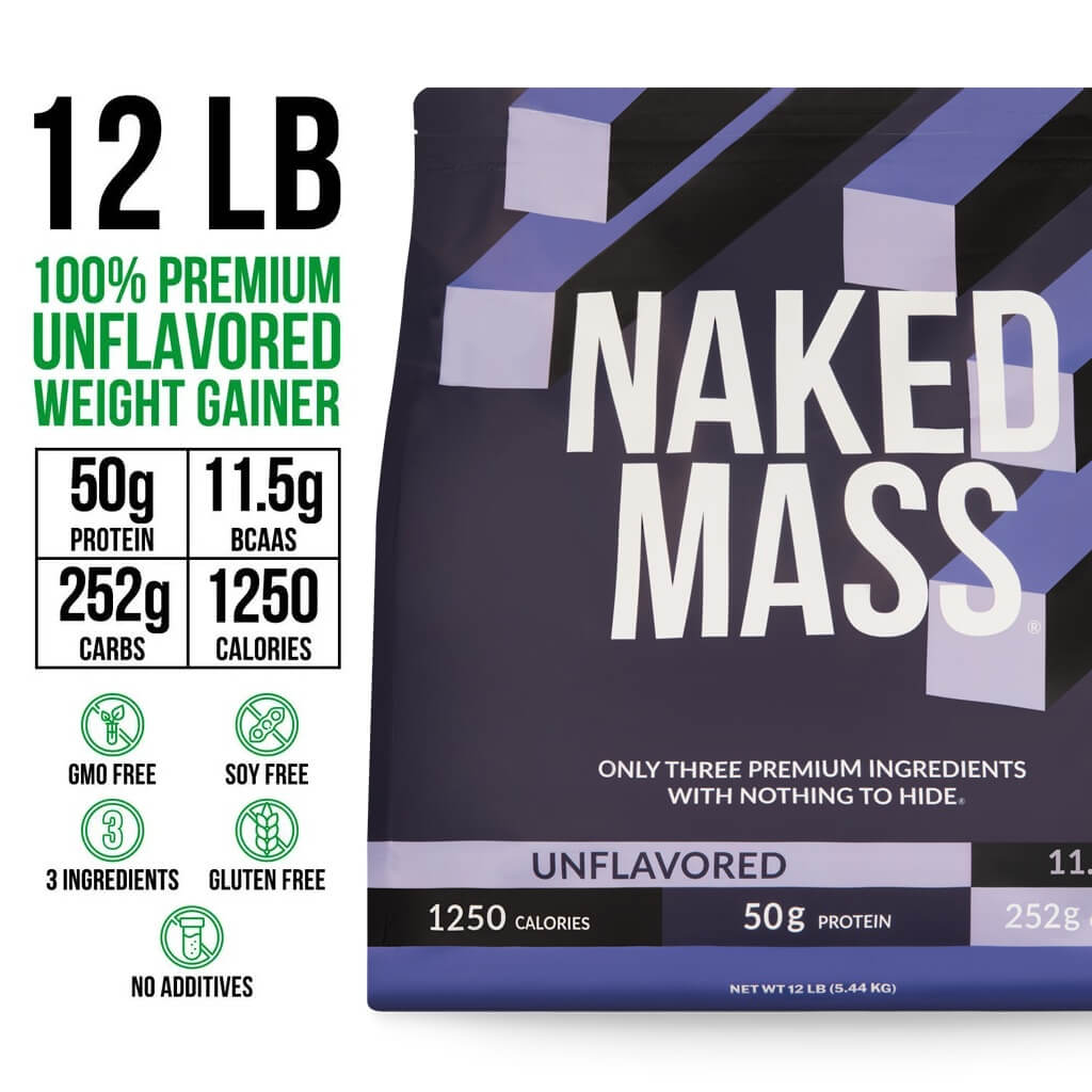 Mass Gainer Protein Supplement - Unflavored 12LB for Easy Protein and Calorie Mixing