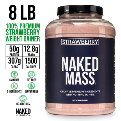 Strawberry Mass Gainer Protein Supplement - Strawberry for Easy Protein and Calorie Mixing