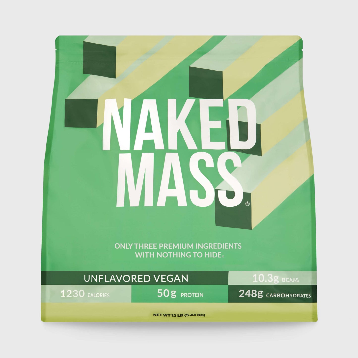 Vegan Mass Gainer Supplement - Unflavored (Vegan) 12LB for Easy Protein and Calorie Mixing