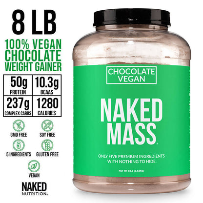 Chocolate Vegan Mass Gainer Supplement - Chocolate (Vegan) for Easy Protein and Calorie Mixing
