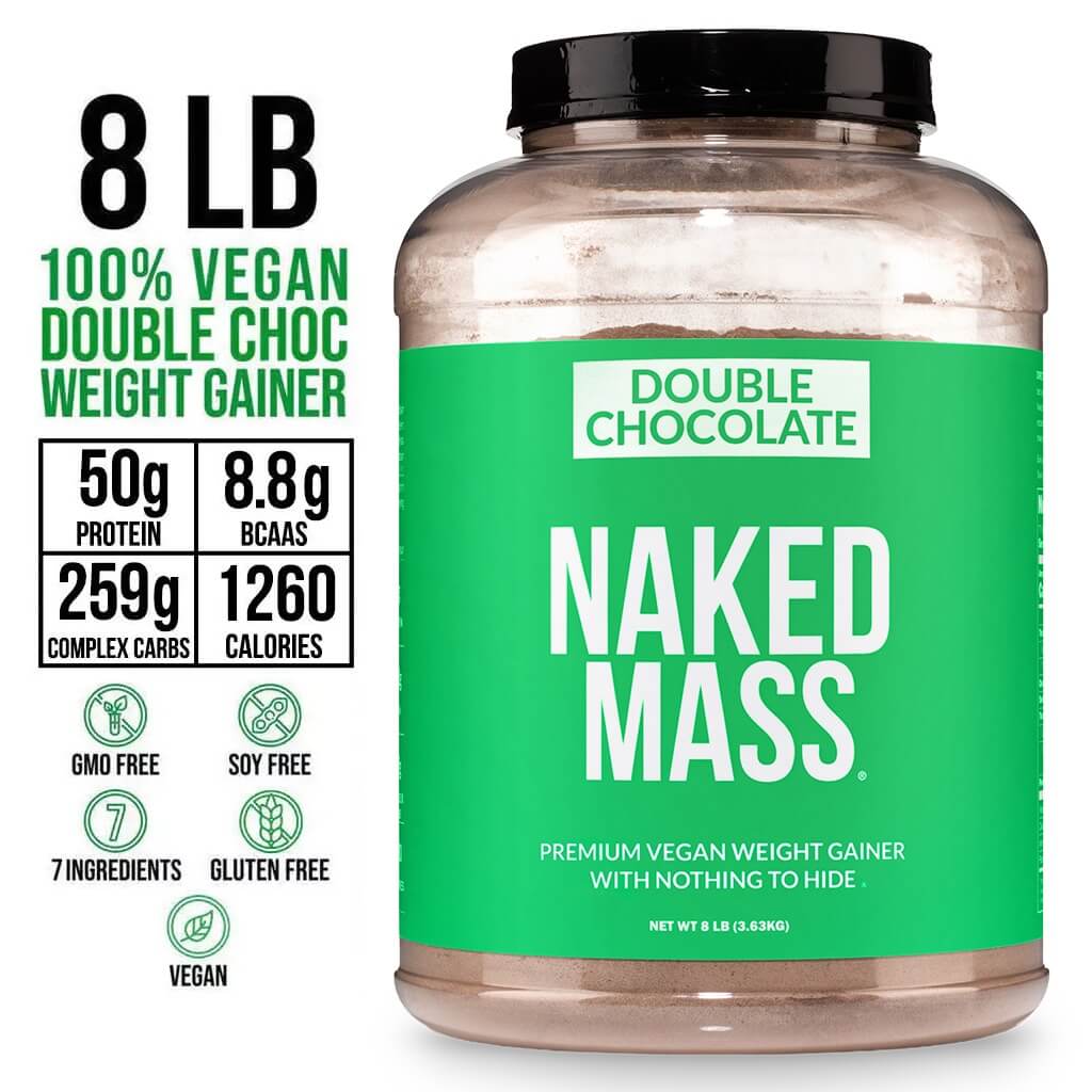 Double Chocolate Vegan Mass Gainer Supplement - Double Chocolate (Vegan) for Easy Protein and Calorie Mixing