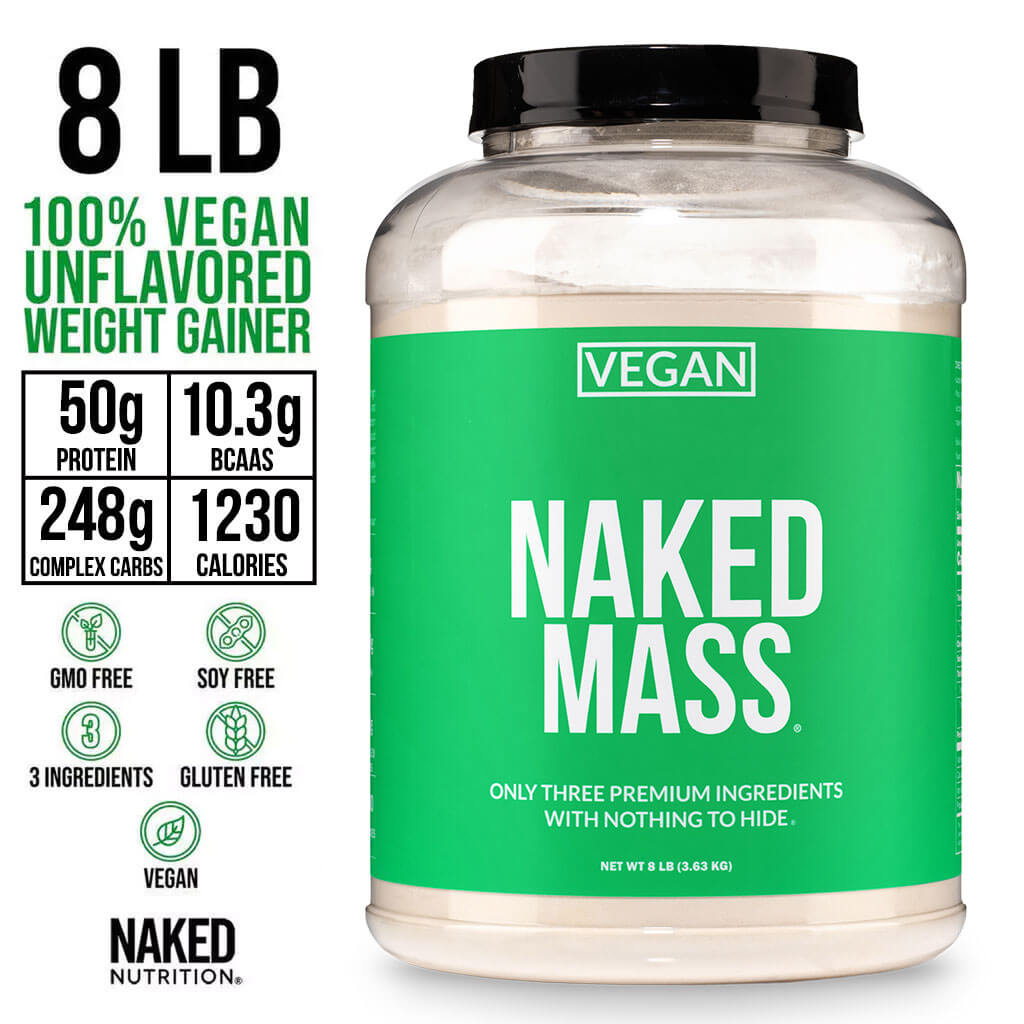 Vegan Mass Gainer Supplement - Unflavored (Vegan) for Easy Protein and Calorie Mixing