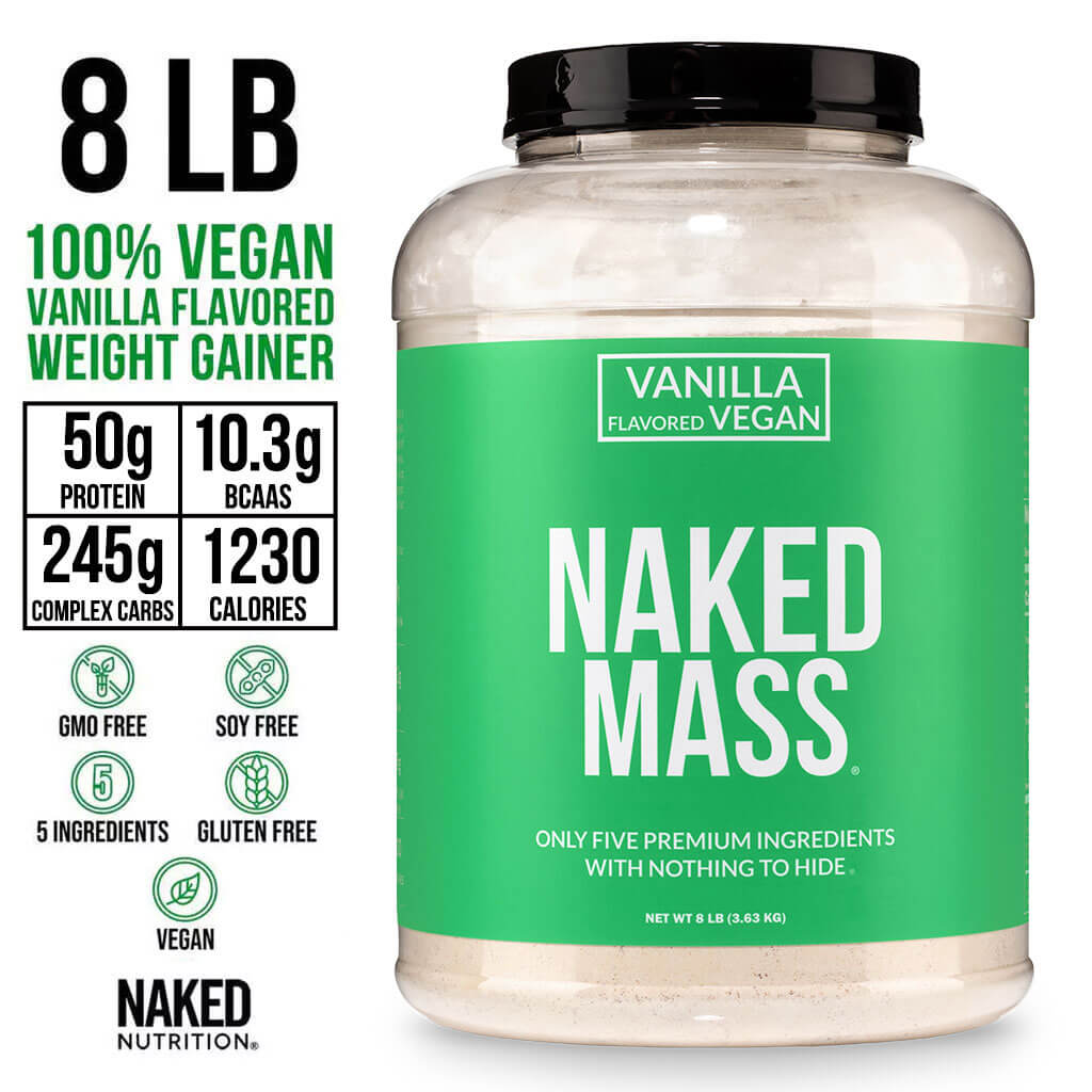 Vanilla Vegan Mass Gainer Supplement - Vanilla (Vegan) for Easy Protein and Calorie Mixing