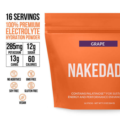 Electrolytes Powder Packets - Grape - Grape with an Easy - Mix Electrolyte Formula