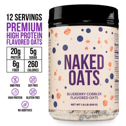 Blueberry Cobbler Protein Oats - Blueberry Cobbler for Convenient High - Protein Mornings