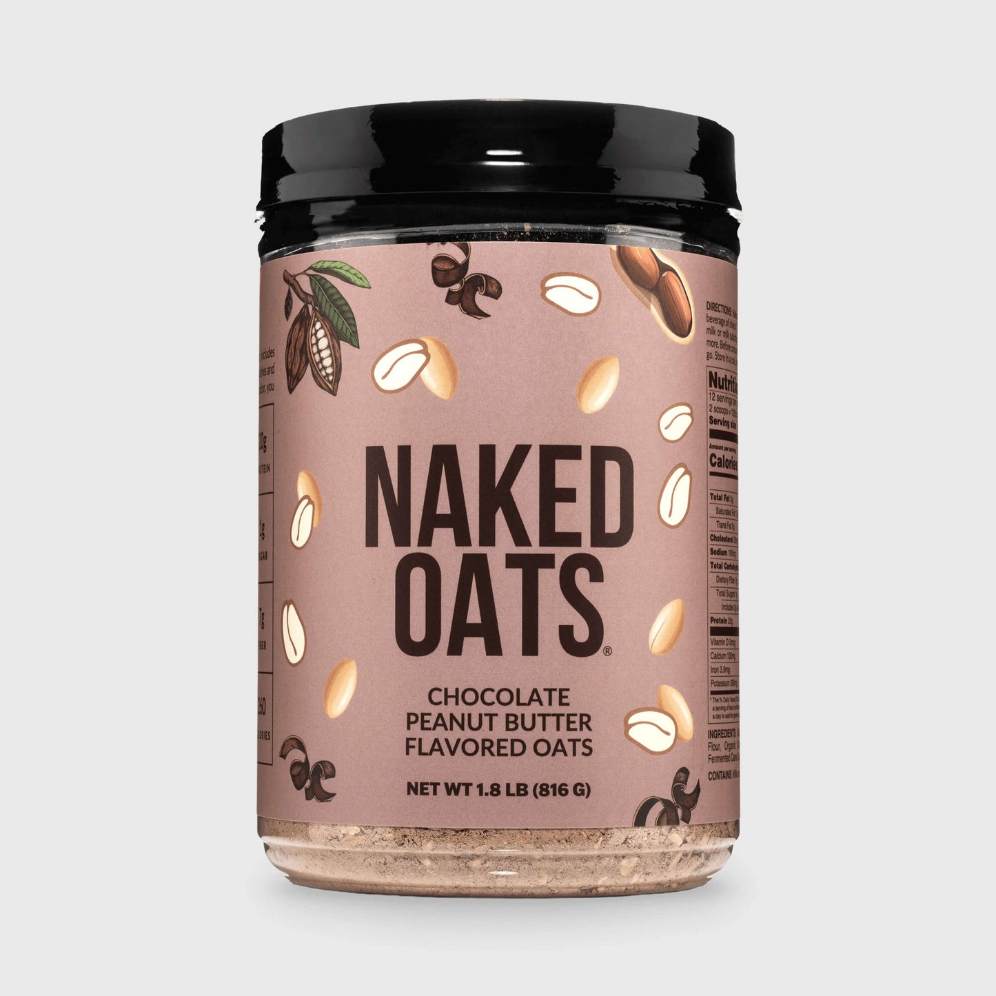 Chocolate Peanut Butter Protein Oats - Chocolate Peanut Butter for Convenient High - Protein Mornings