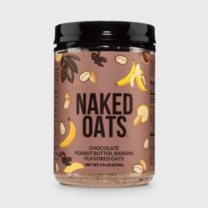 Chocolate Peanut Butter Banana Protein Oats - Chocolate PB Banana for Convenient High - Protein Mornings