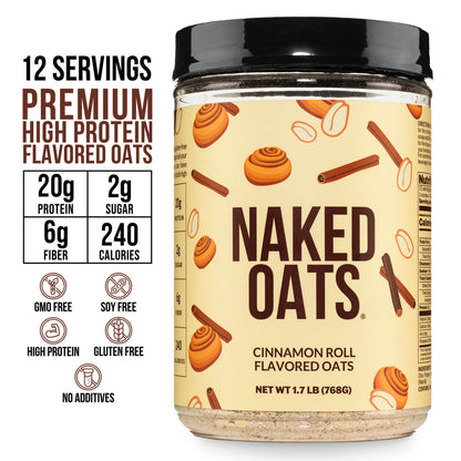 Cinnamon Roll Protein Oats - Cinnamon Roll for Convenient High - Protein Mornings