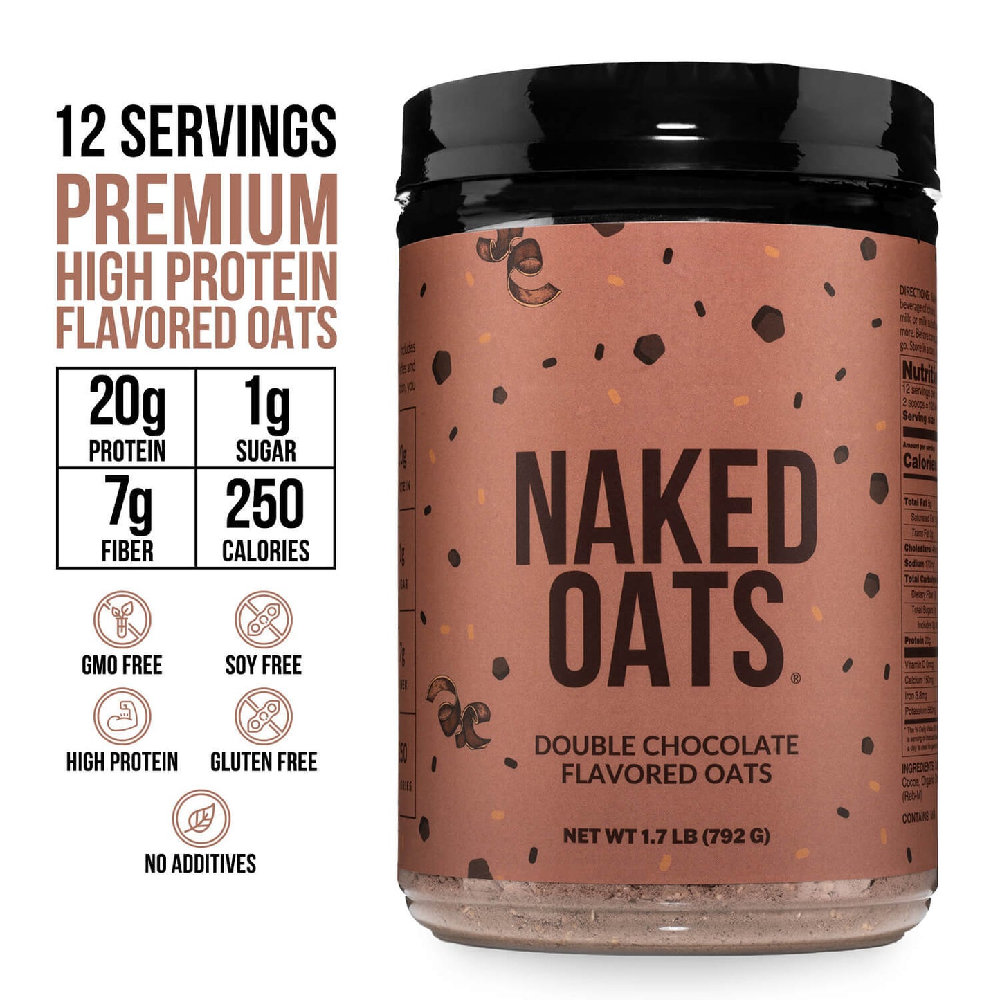 Double Chocolate Protein Oats - Double Chocolate for Convenient High - Protein Mornings