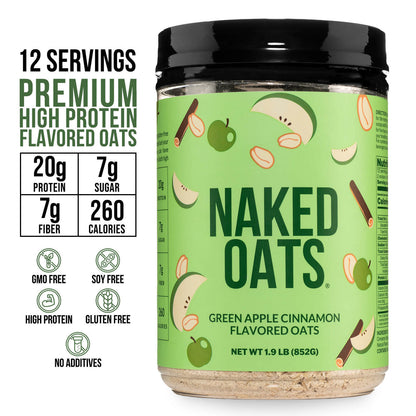 Green Apple Cinnamon Protein Oats - Green Apple Cinnamon for Convenient High - Protein Mornings