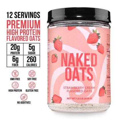 Strawberry Cream Protein Oats - Strawberry Cream for Convenient High - Protein Mornings