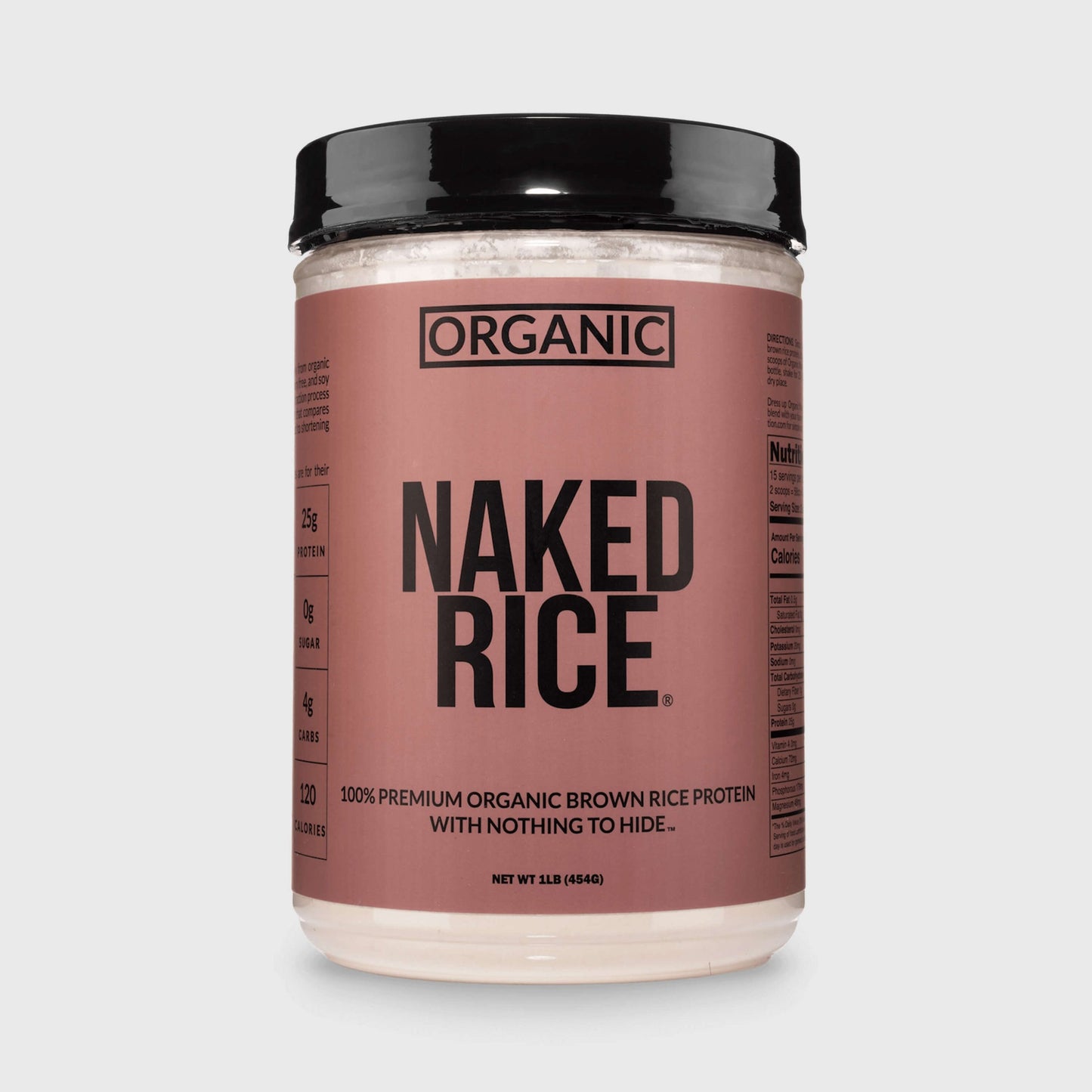 Organic Brown Rice Protein Powder 1lb - Unflavored 1LB with a Simple, Easy - Mix Protein Formula